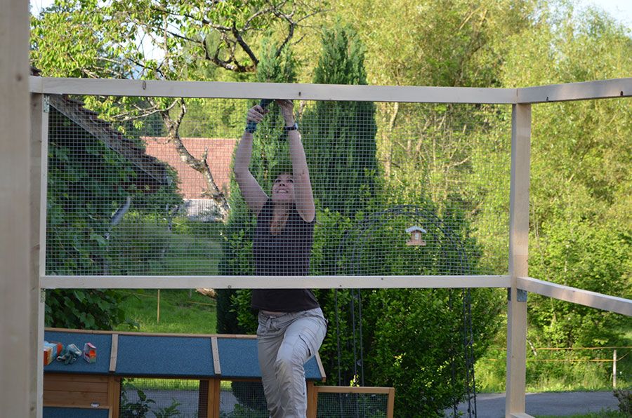 Montage sicherer Gitter