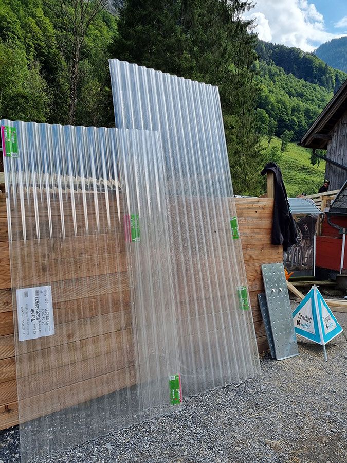 Stalldach Wellplatten